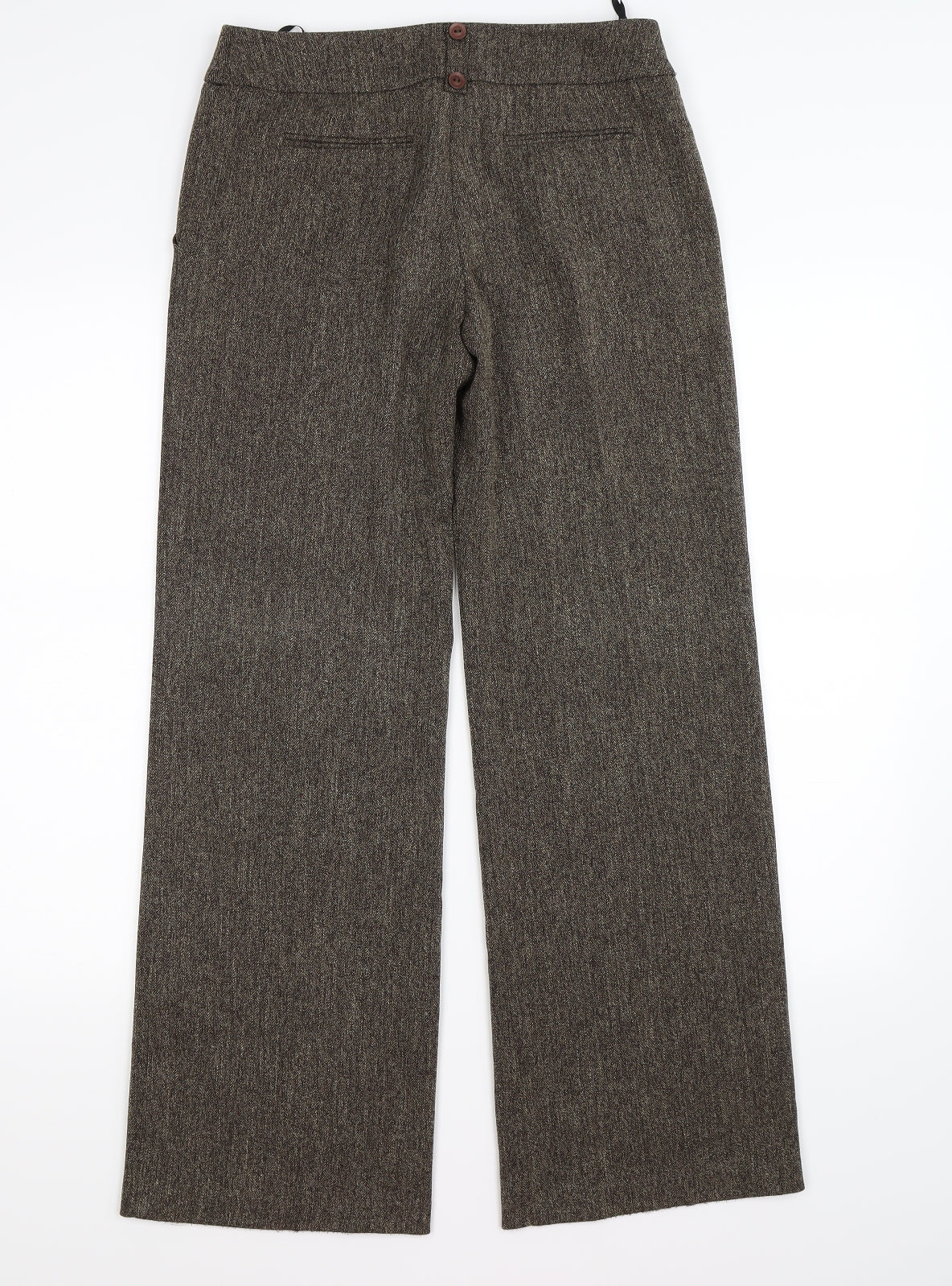TU Womens Brown Herringbone Knit Snow Pants Trousers Size 8 L28 in - work office formal