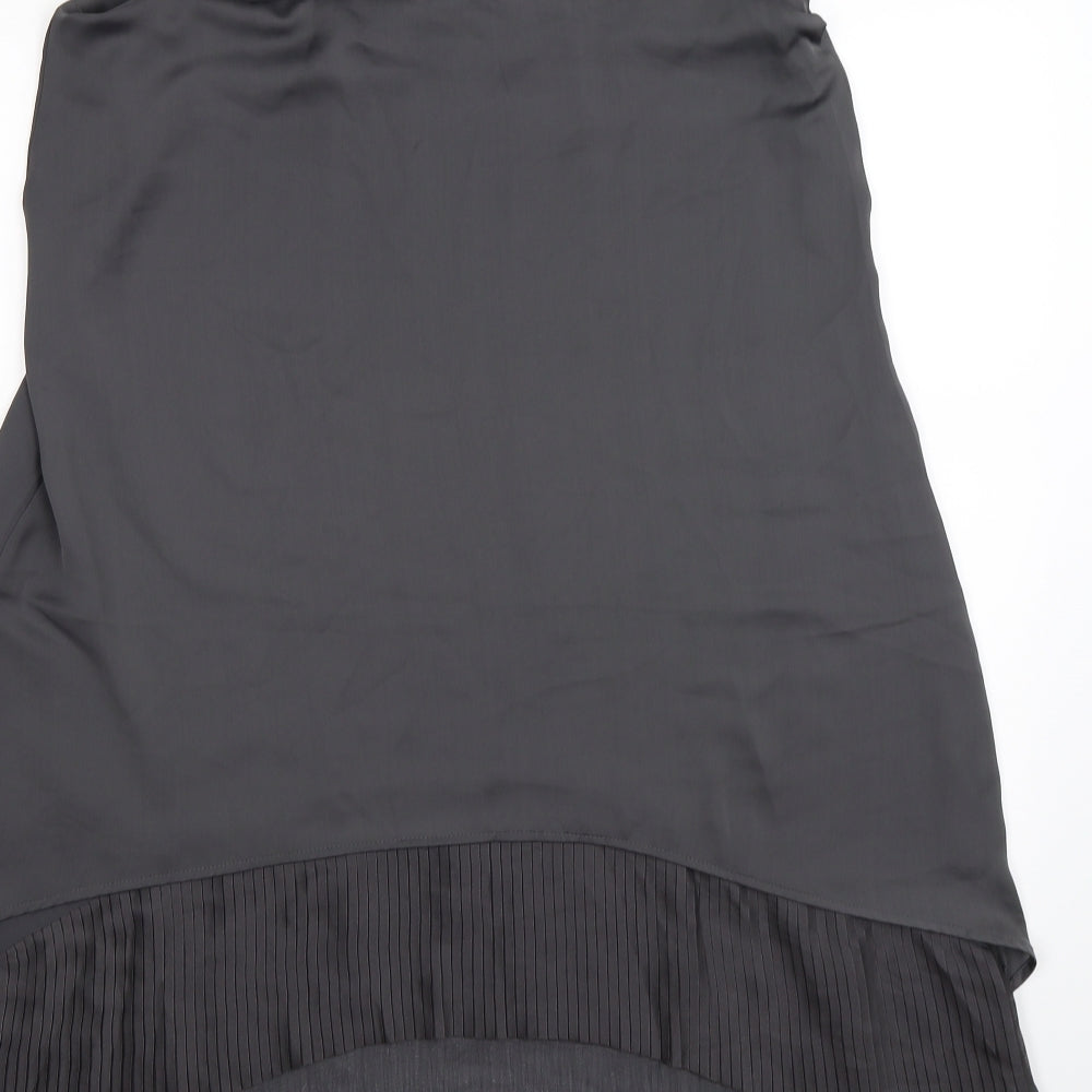 H&M Womens Grey  Satin Slip Dress  Size 12