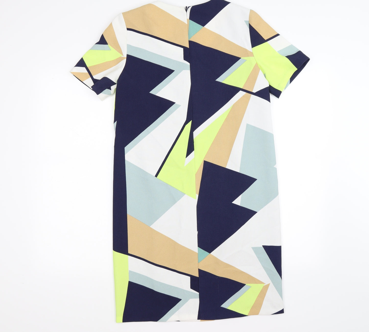 Paul Costelloe Womens Blue Geometric Knit Shift  Size 10