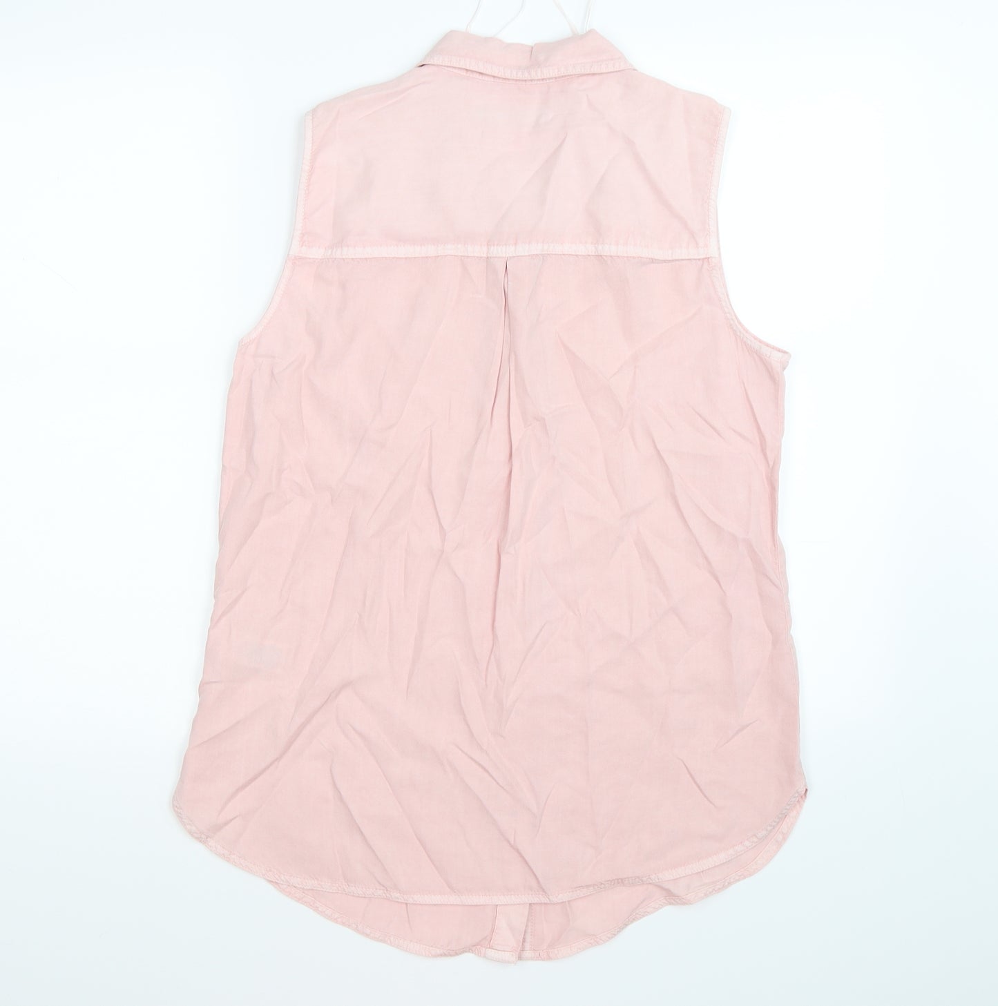 Marks and Spencer Womens Pink  Denim Basic Blouse Size 12