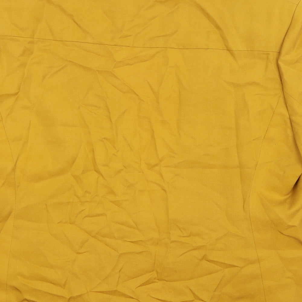 Marks and Spencer Womens Yellow   Jacket Blazer Size 16  - waterfall