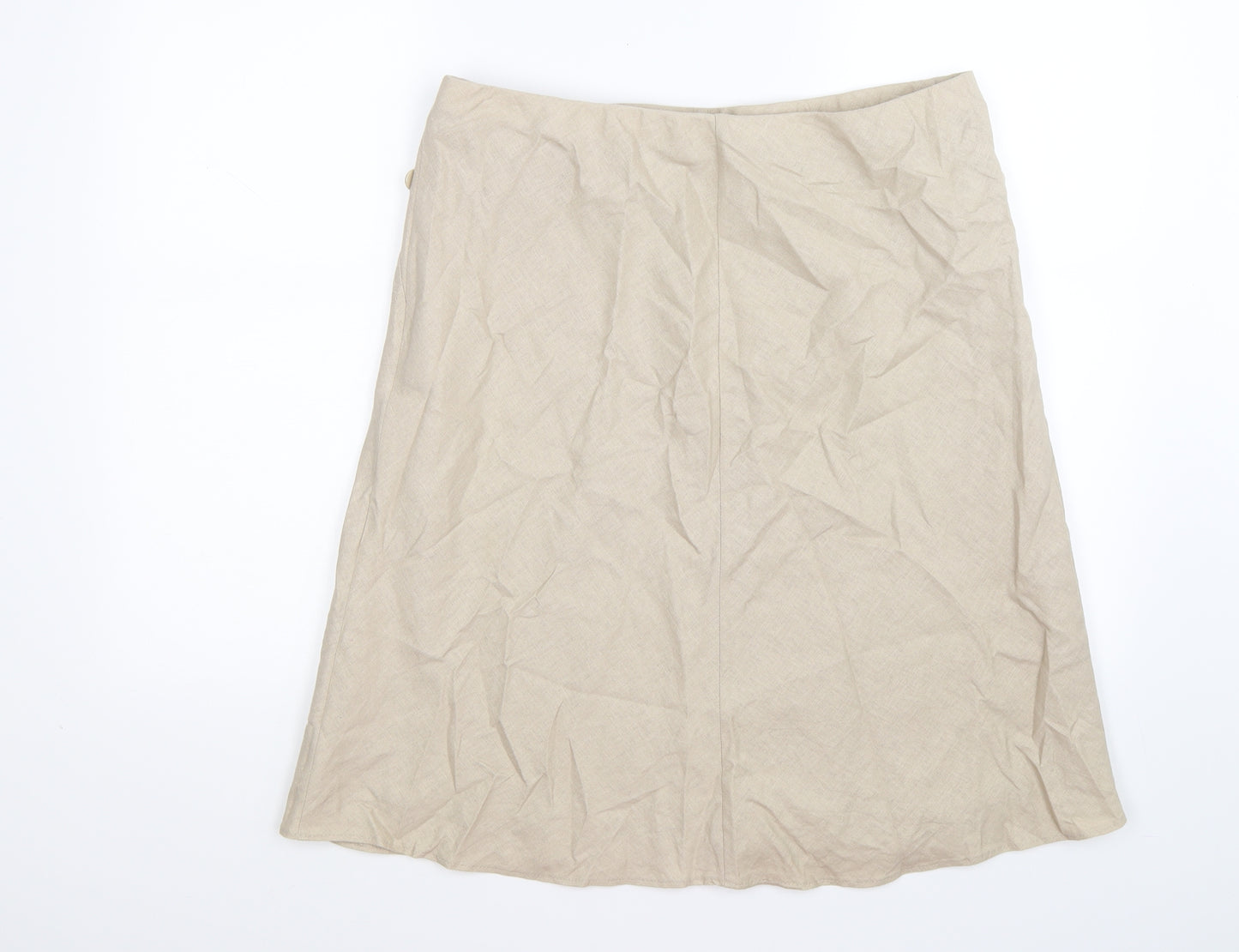 Marks and Spencer Womens Beige   Flare Skirt Size 16