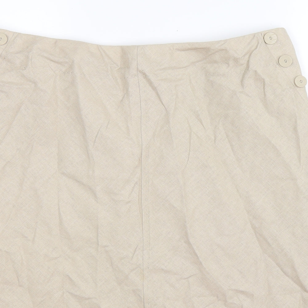 Marks and Spencer Womens Beige   Flare Skirt Size 16