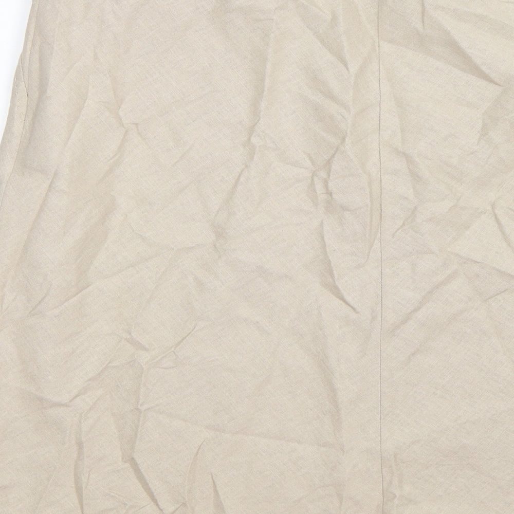 Marks and Spencer Womens Beige   Flare Skirt Size 16