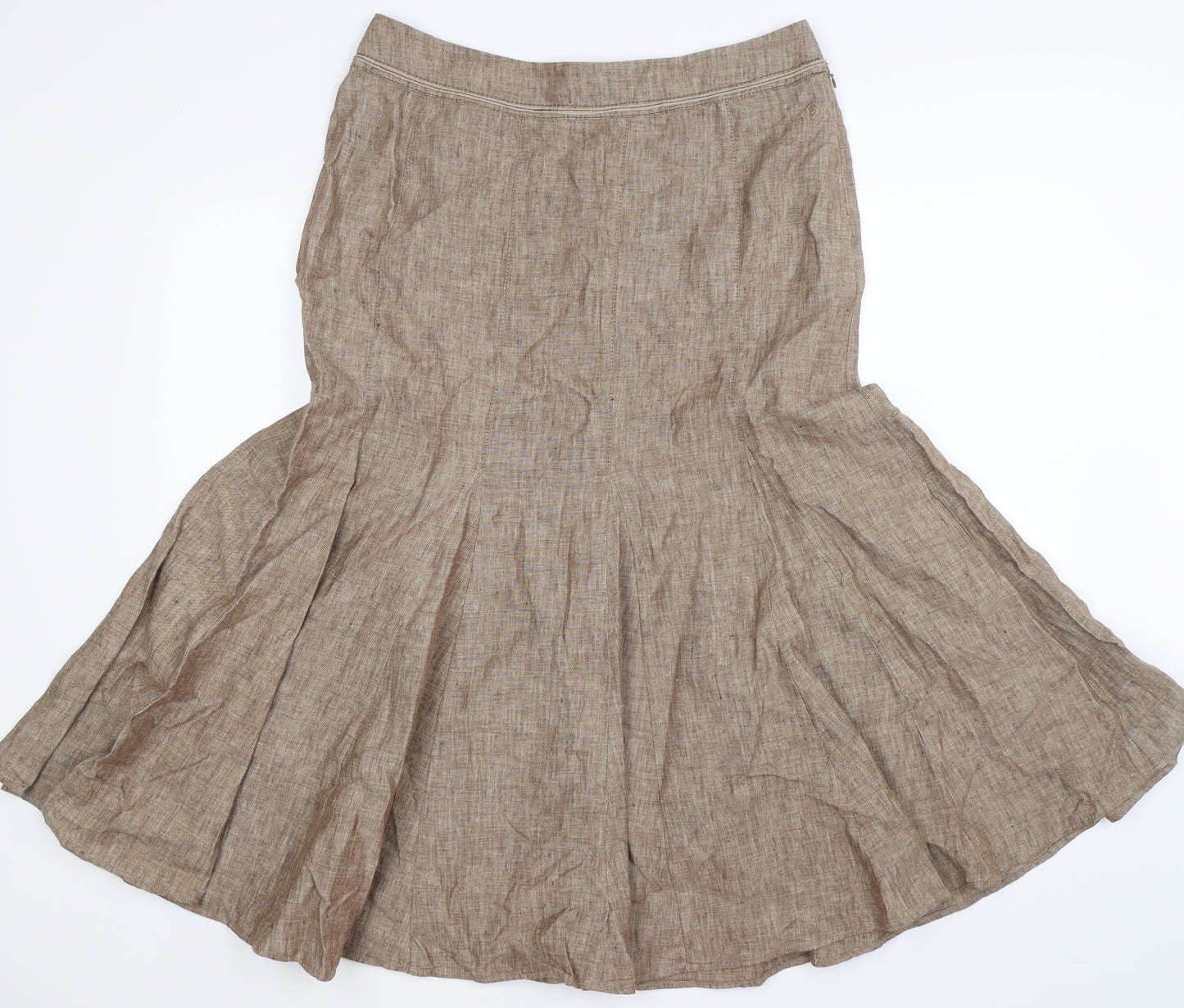 Olsen Womens Beige   Trumpet Skirt Size 14