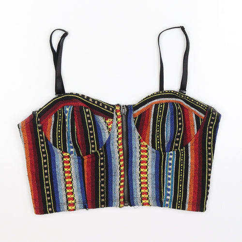 FOREVER 21 Womens Black Geometric  Cropped Tank Size M  - Bralette