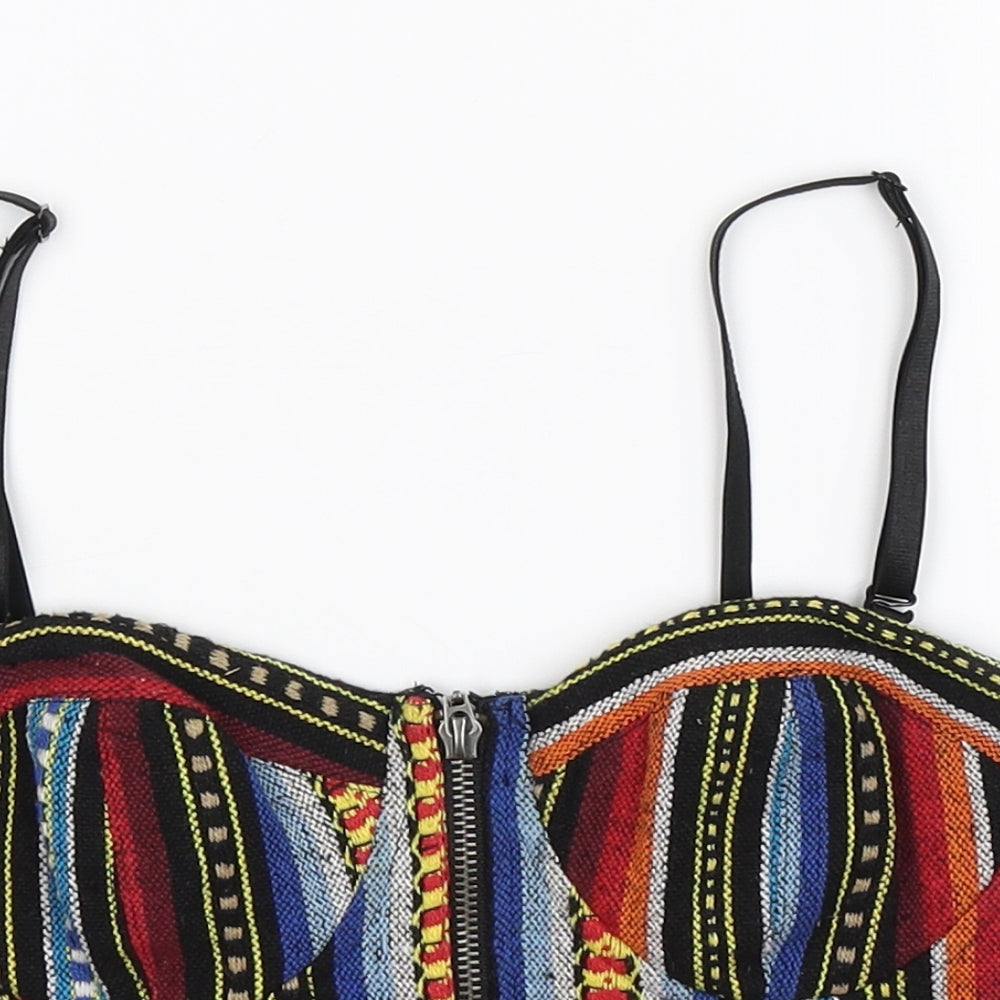 FOREVER 21 Womens Black Geometric  Cropped Tank Size M  - Bralette