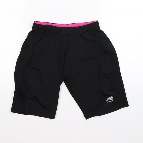Karrimor Womens Black  Satin Athletic Shorts Size 10 - run