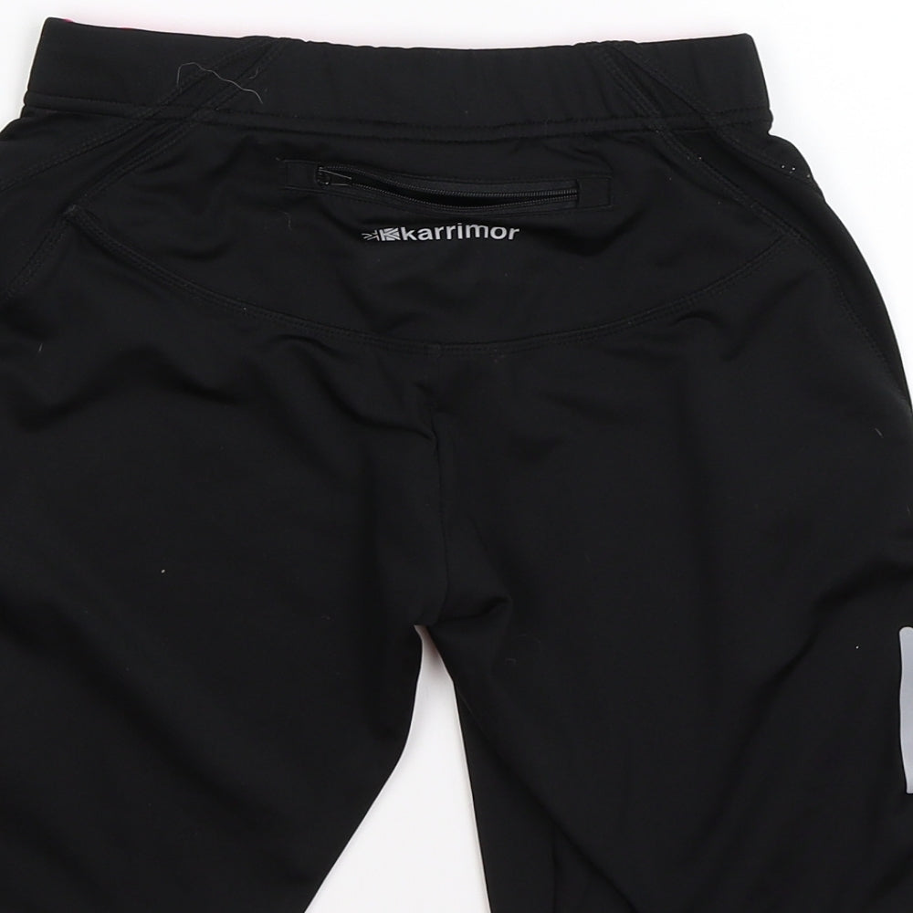 Karrimor Womens Black  Satin Athletic Shorts Size 10 - run