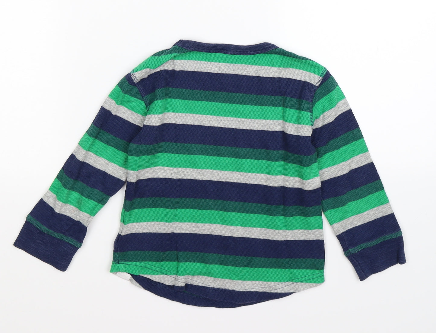 Gap Boys Blue Striped  Basic T-Shirt Size 3 Years  - green