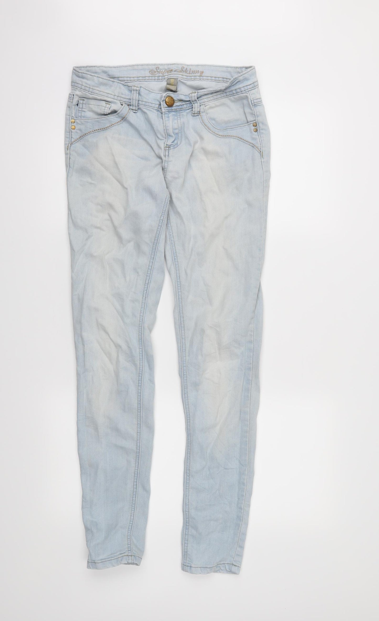 Denim & Co. Womens Blue   Skinny Jeans Size 8 L30 in