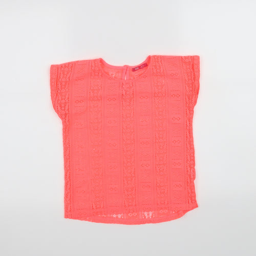 YD Girls Pink   Basic T-Shirt Size 8-9 Years