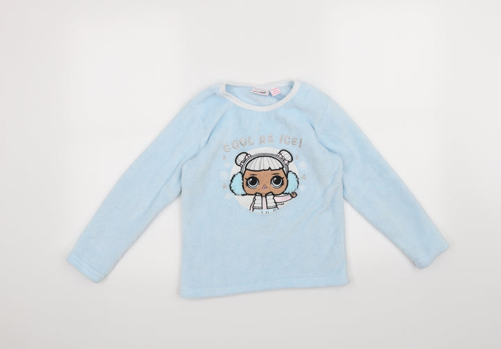 Primark Girls Blue Solid Top Pyjama Top Size 7-8 Years