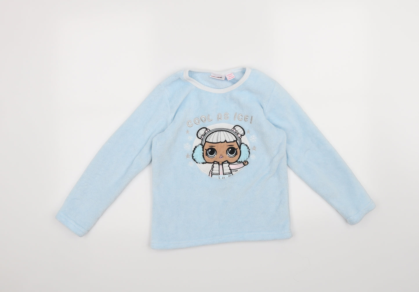 Primark Girls Blue Solid  Top Pyjama Top Size 7-8 Years