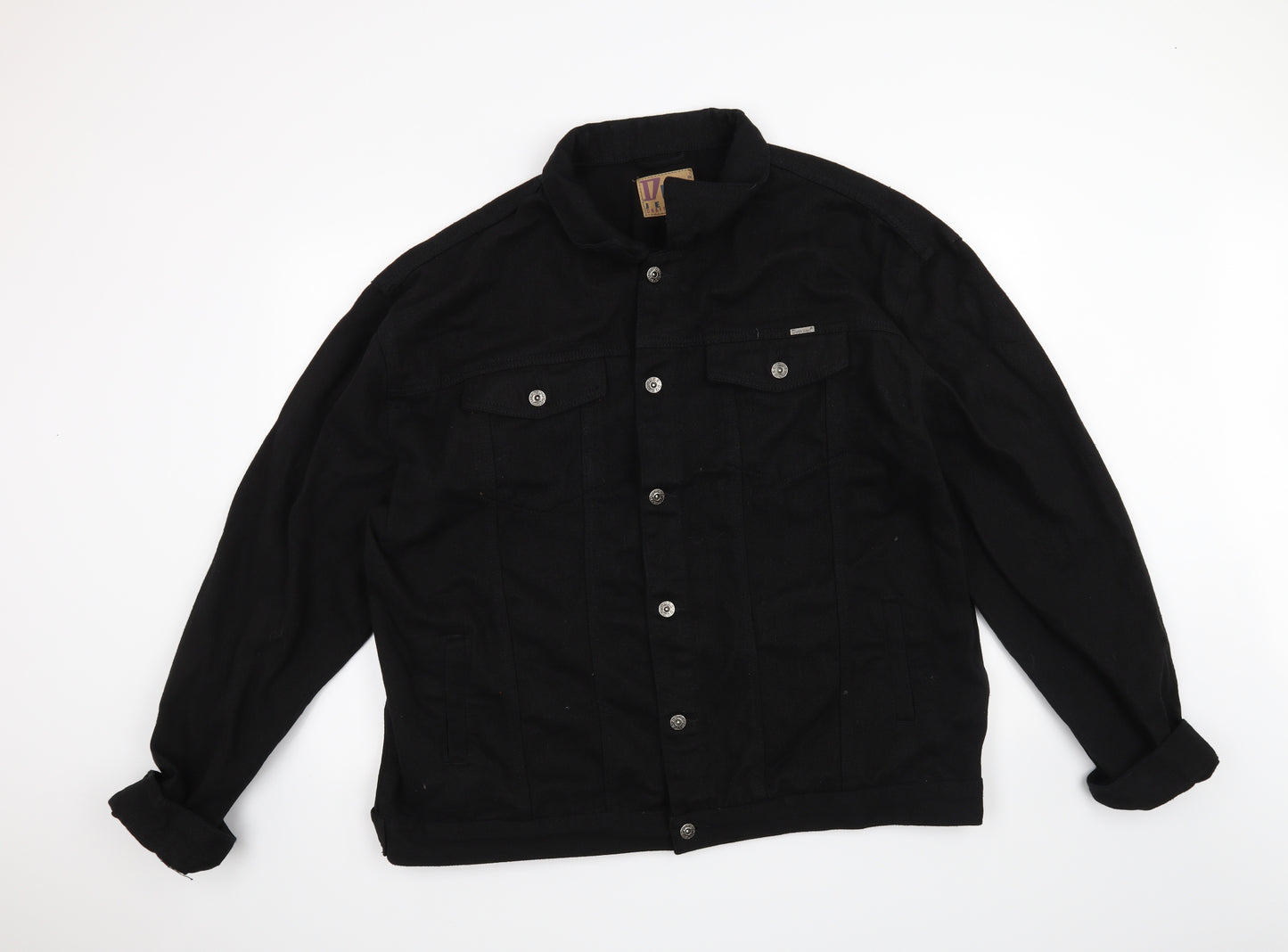 Duke Jeans Mens Black   Jacket  Size 4XL