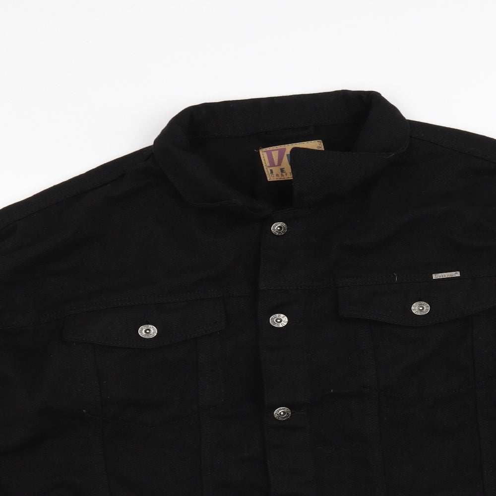 Duke Jeans Mens Black   Jacket  Size 4XL