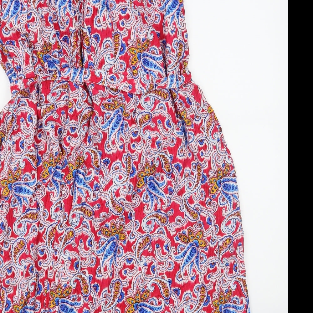 Gap Womens Red Paisley  A-Line  Size M