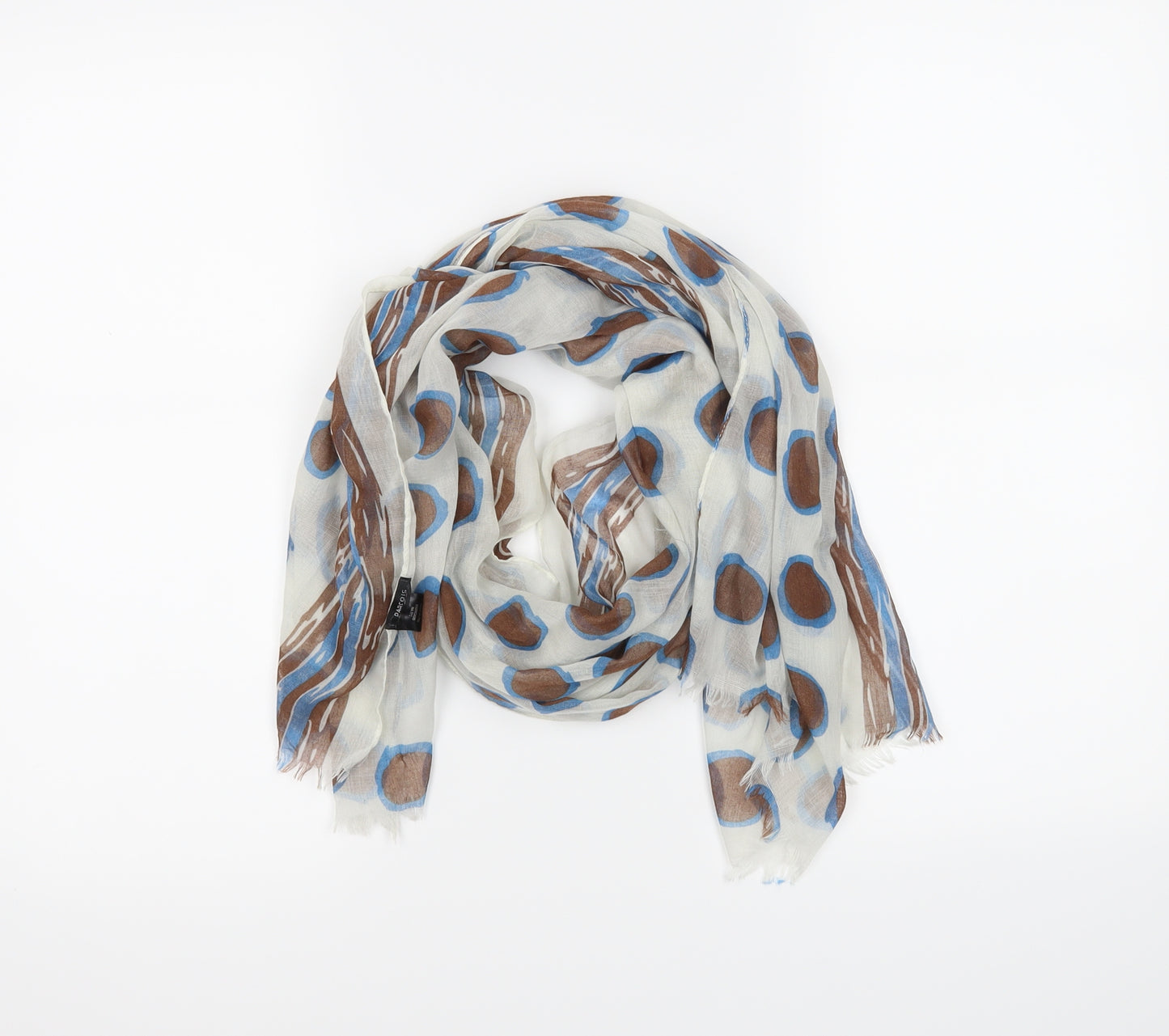 Preworn Womens Silver Polka Dot   Scarf