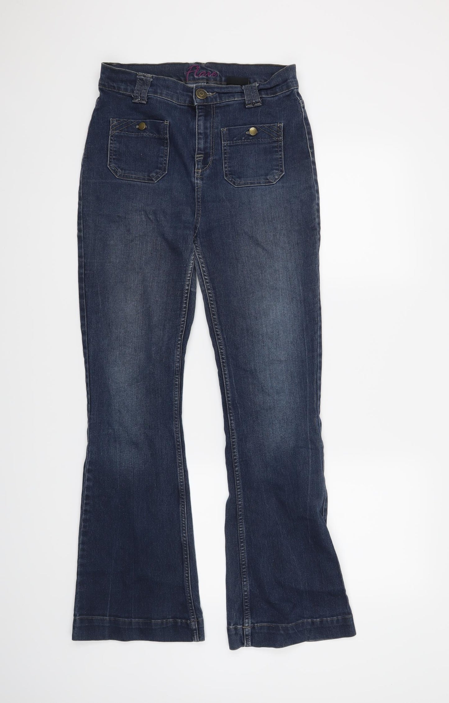 NEXT Womens Blue   Flared Jeans Size 12 L29 in