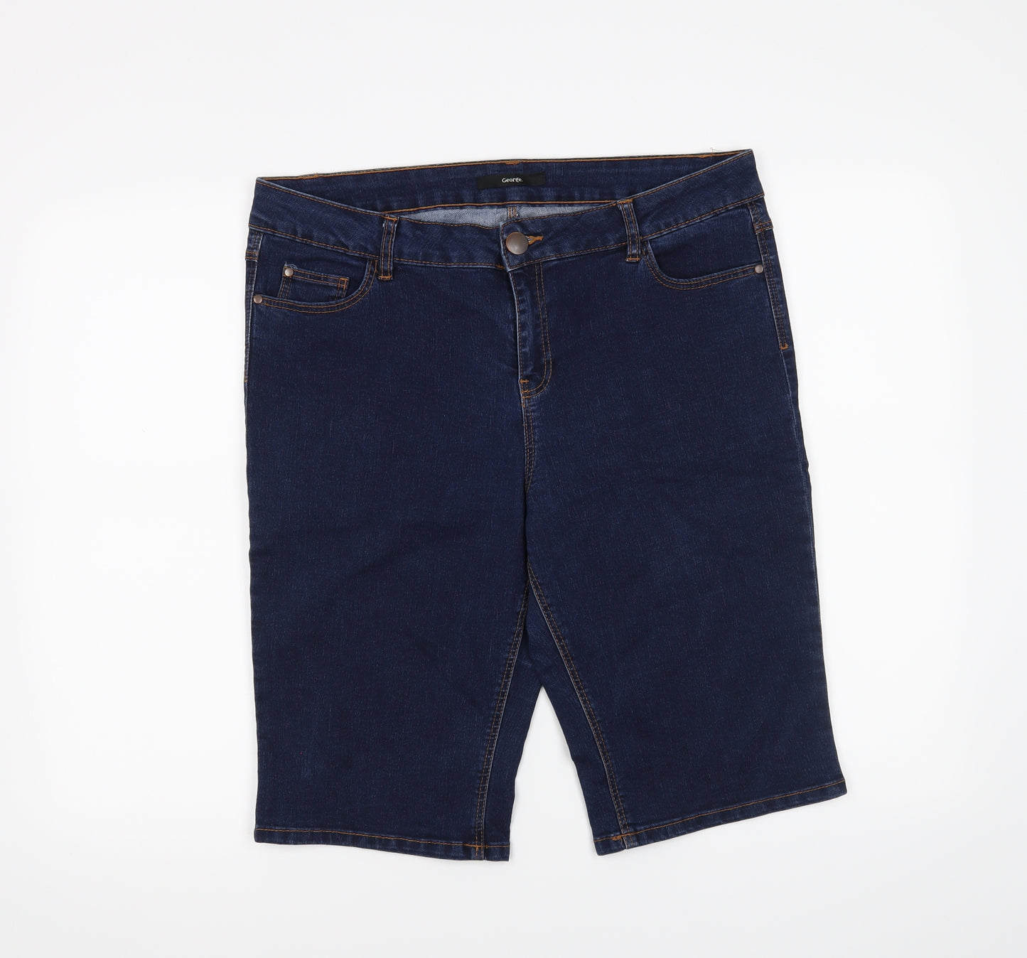 George Womens Blue   Boyfriend Shorts Size 16