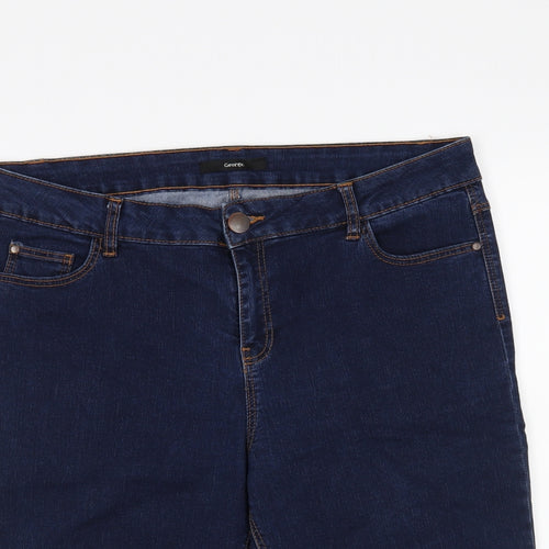 George Womens Blue   Boyfriend Shorts Size 16