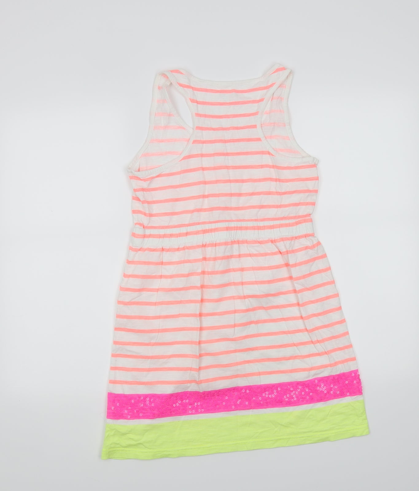 Cherokee Girls Pink Striped  A-Line  Size 14-15 Years