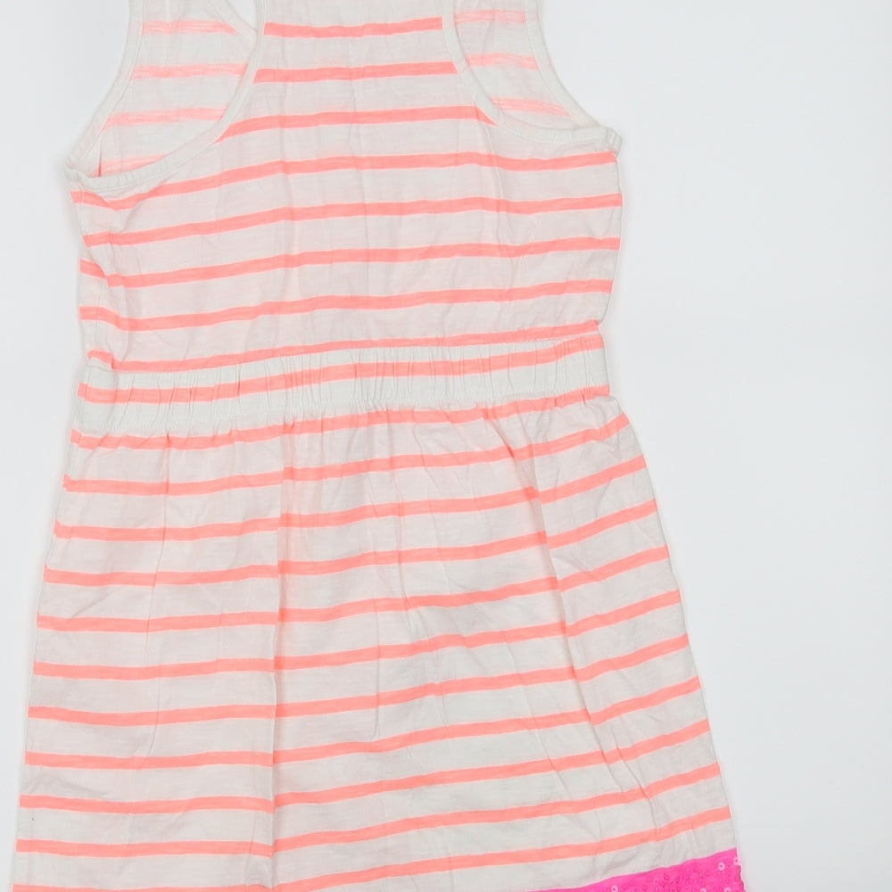 Cherokee Girls Pink Striped  A-Line  Size 14-15 Years