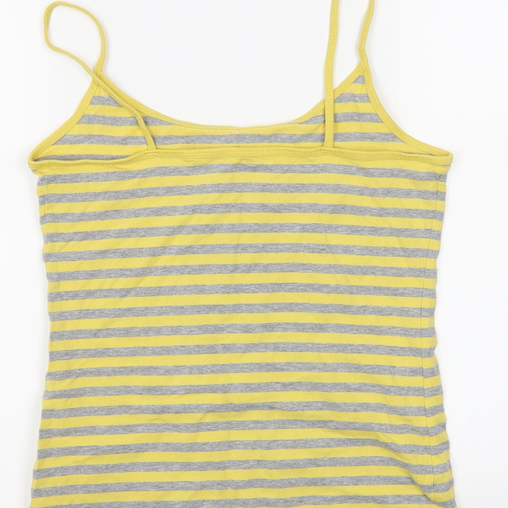 NEXT Womens Yellow Striped  Basic Tank Size 12