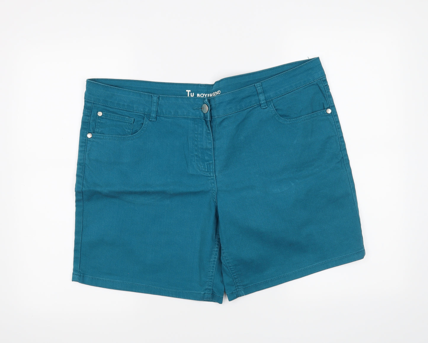 TU Womens Blue   Boyfriend Shorts Size 16