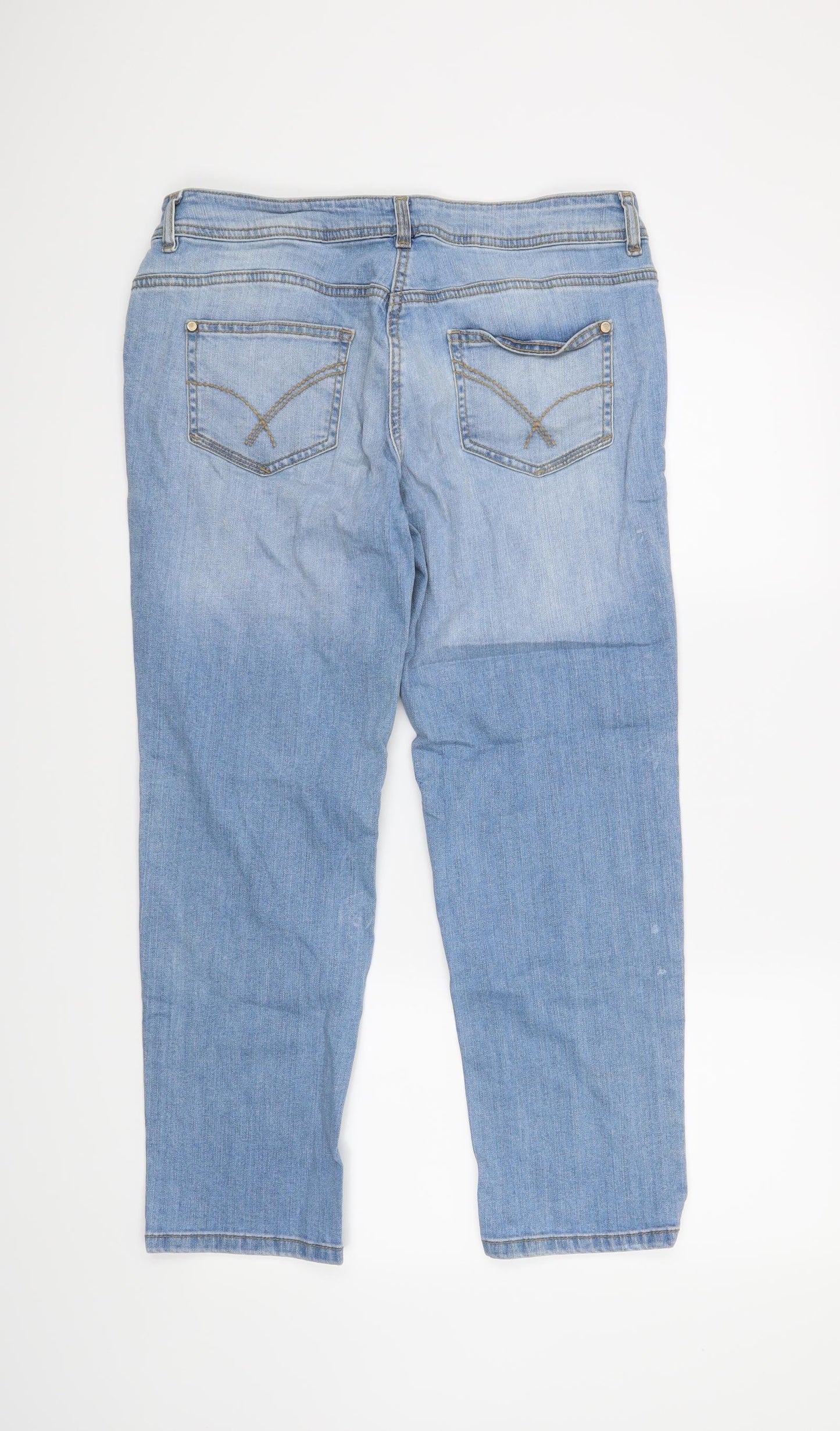 TU Womens Blue   Cropped Jeans Size 12 L26 in