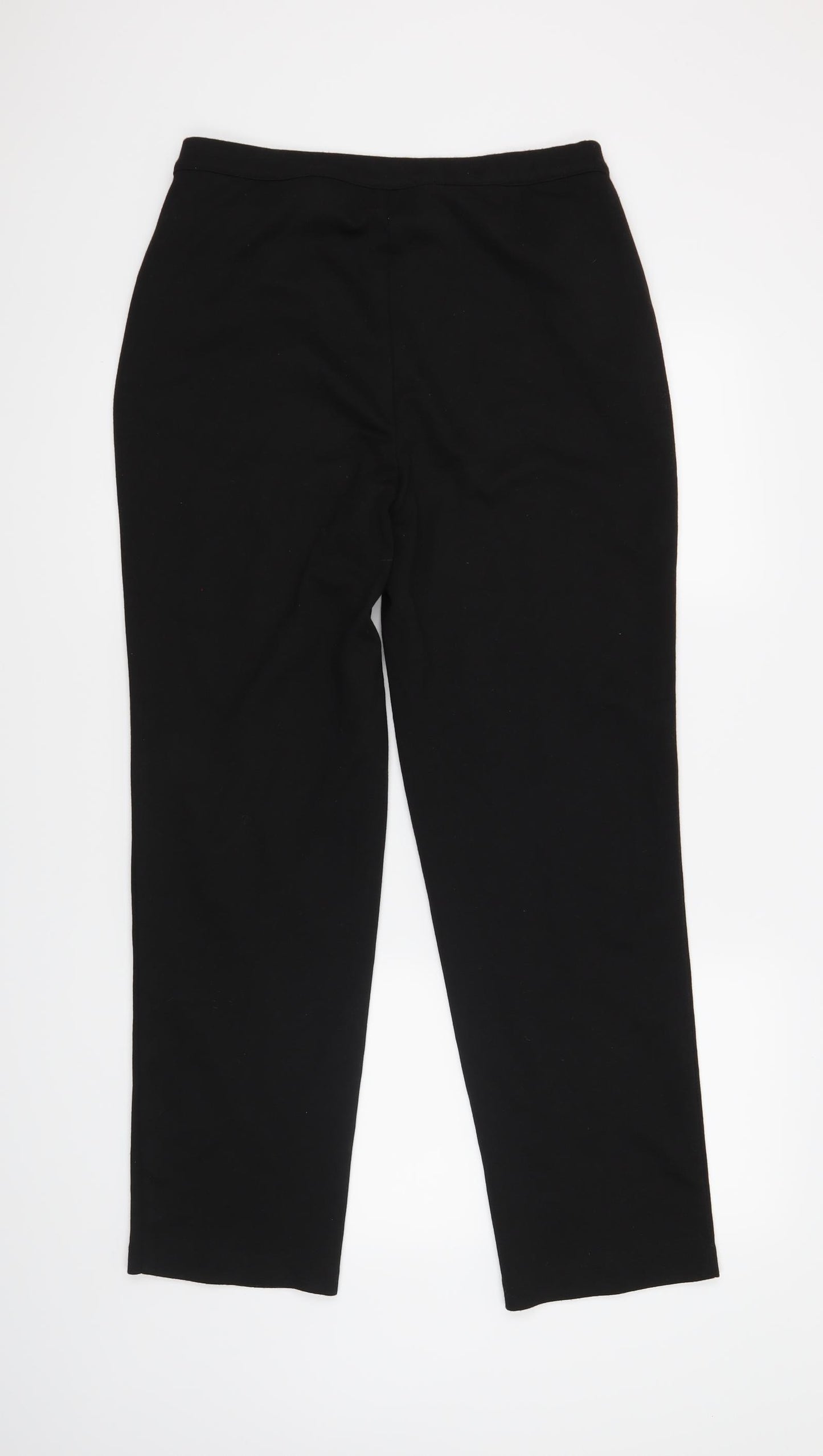 M&S Womens Black   Cropped Trousers Size 12 L28 in