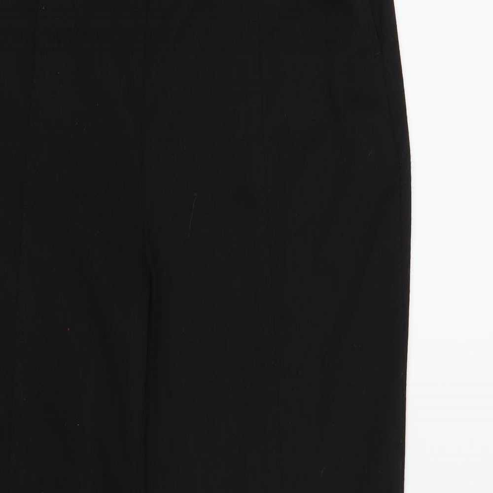 M&S Womens Black   Cropped Trousers Size 12 L28 in