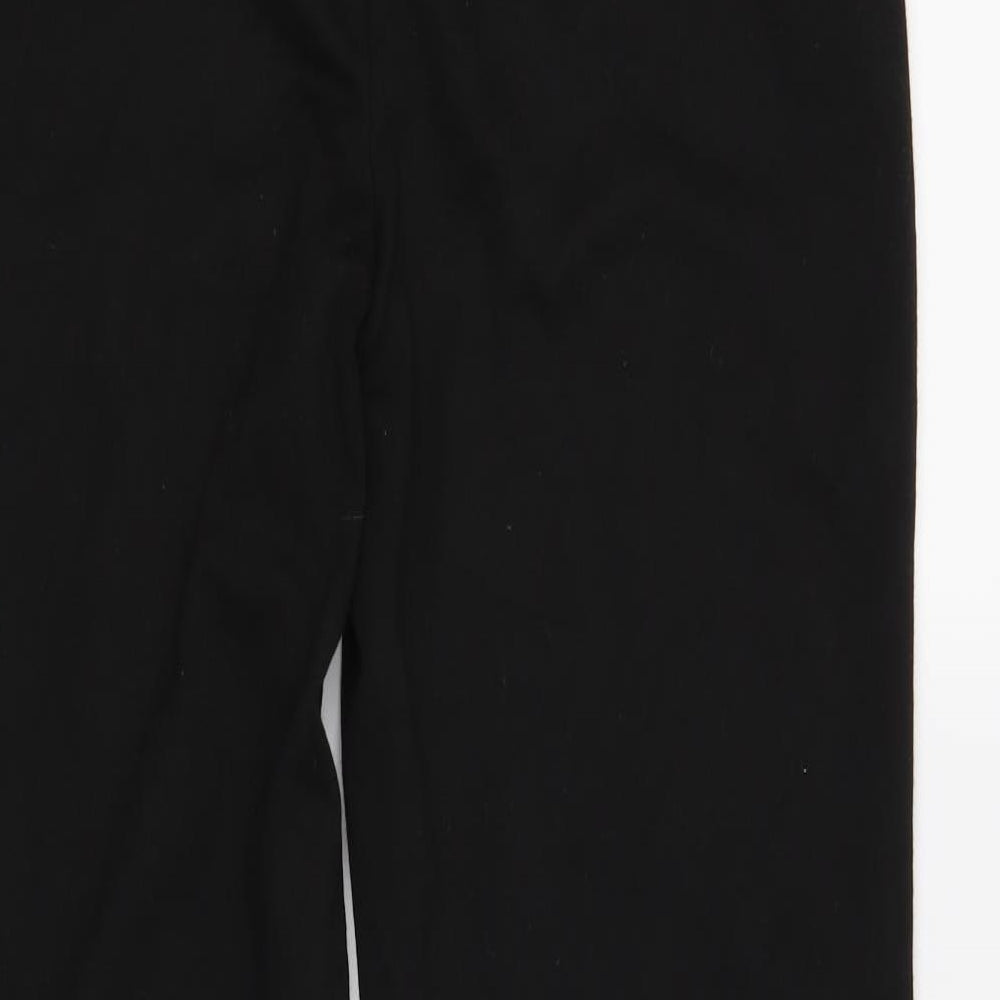M&S Womens Black   Cropped Trousers Size 12 L28 in