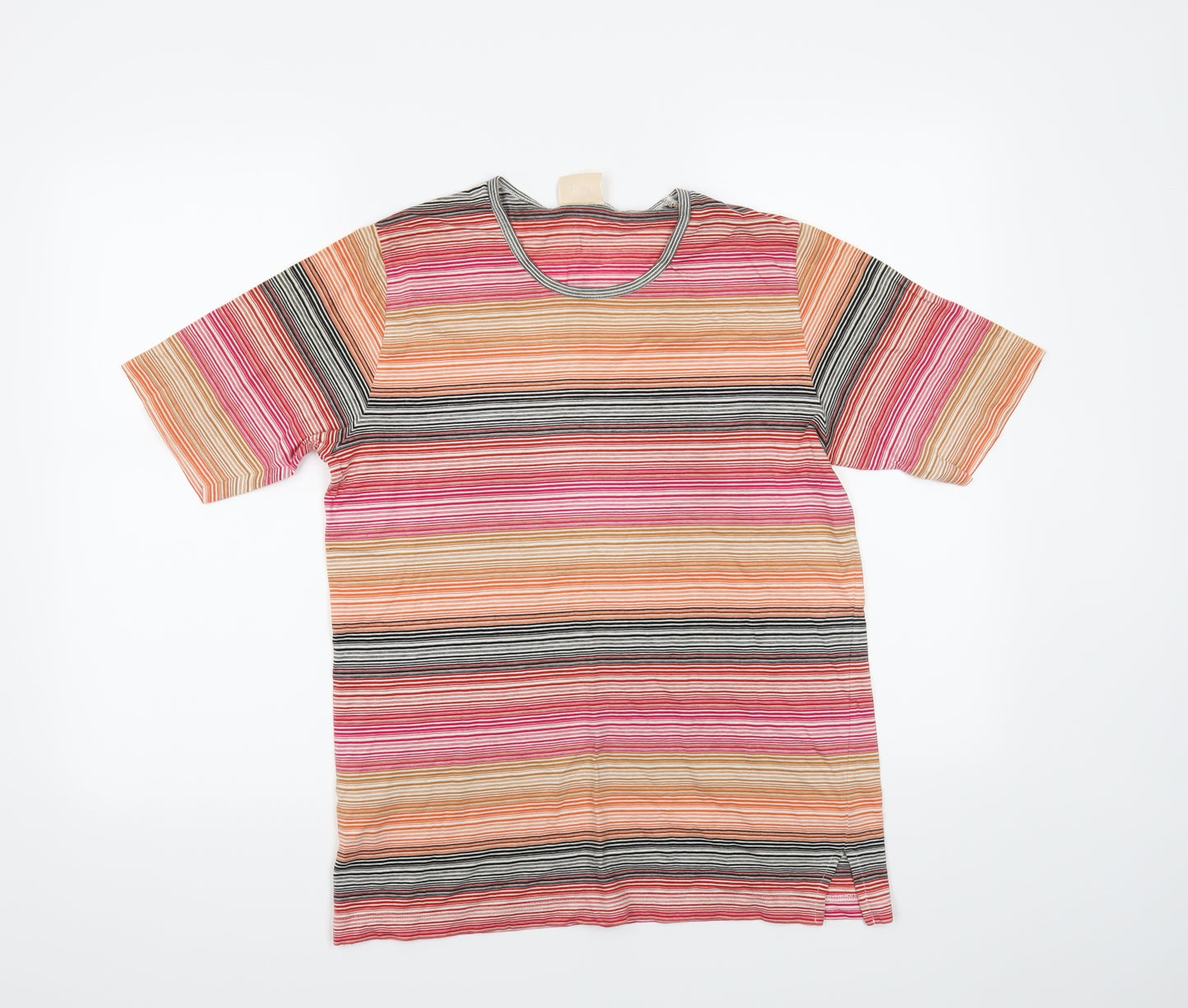 Country Casuals Womens Pink Striped  Basic T-Shirt Size M