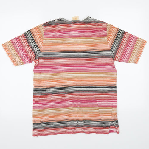 Country Casuals Womens Pink Striped  Basic T-Shirt Size M