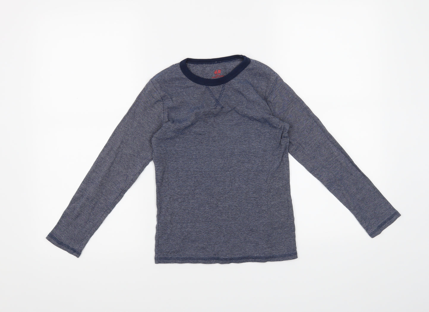 H&M Boys Blue Striped  Basic T-Shirt Size 9-10 Years