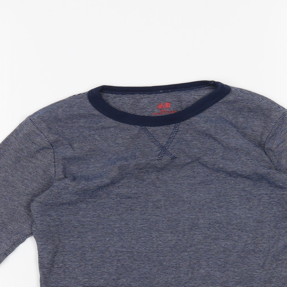 H&M Boys Blue Striped  Basic T-Shirt Size 9-10 Years