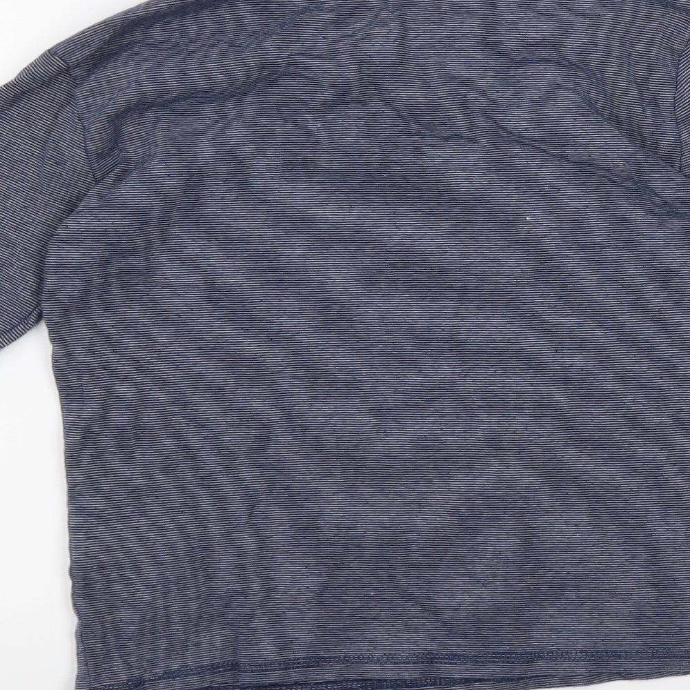 H&M Boys Blue Striped  Basic T-Shirt Size 9-10 Years