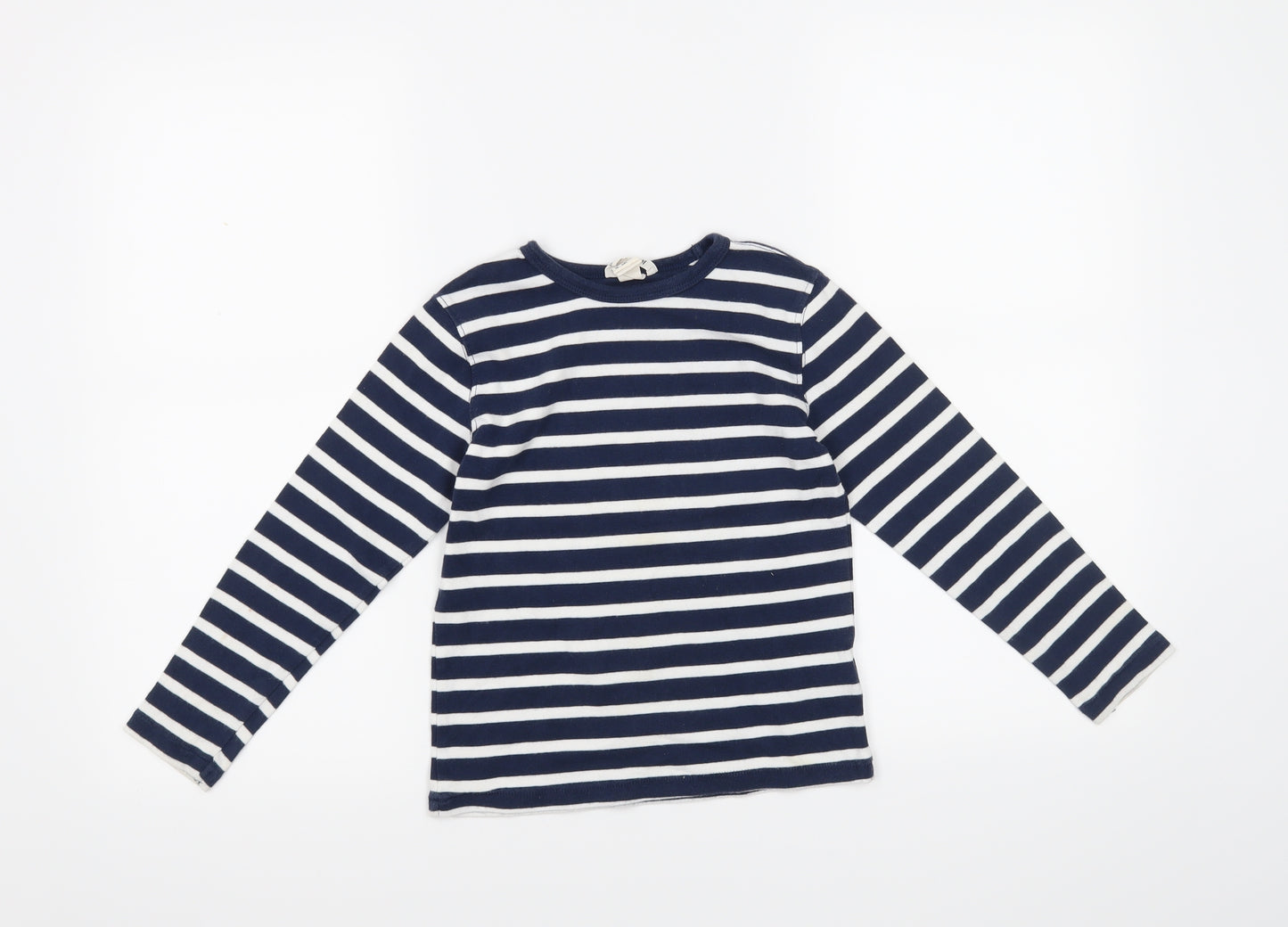 H&M Boys Blue Striped  Basic T-Shirt Size 7-8 Years