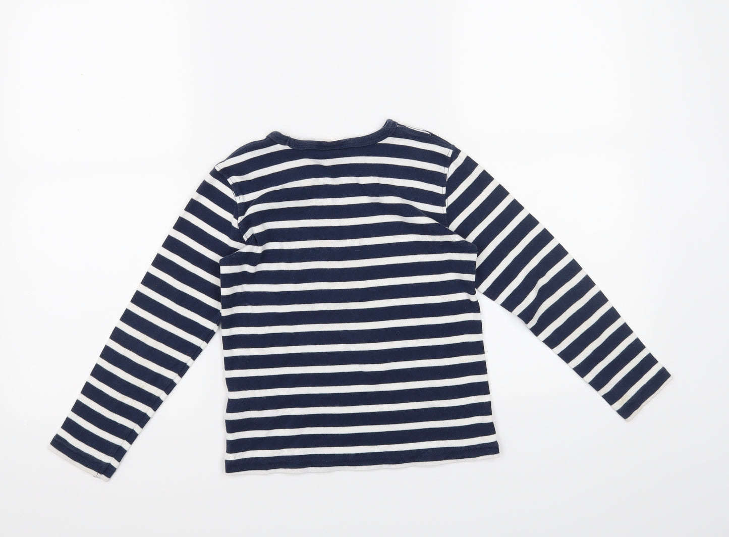 H&M Boys Blue Striped  Basic T-Shirt Size 7-8 Years