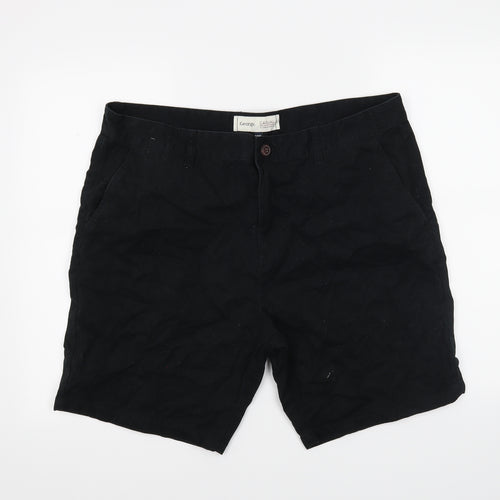 George Mens Black   Chino Shorts Size 38 in