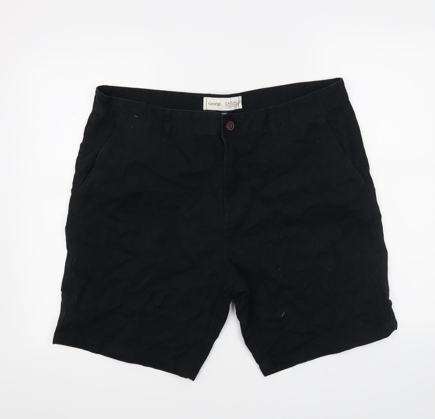 George Mens Black   Chino Shorts Size 38 in