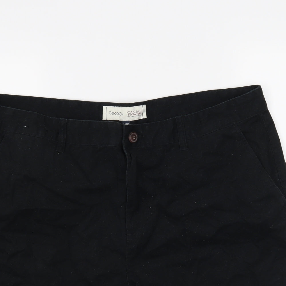 George Mens Black   Chino Shorts Size 38 in