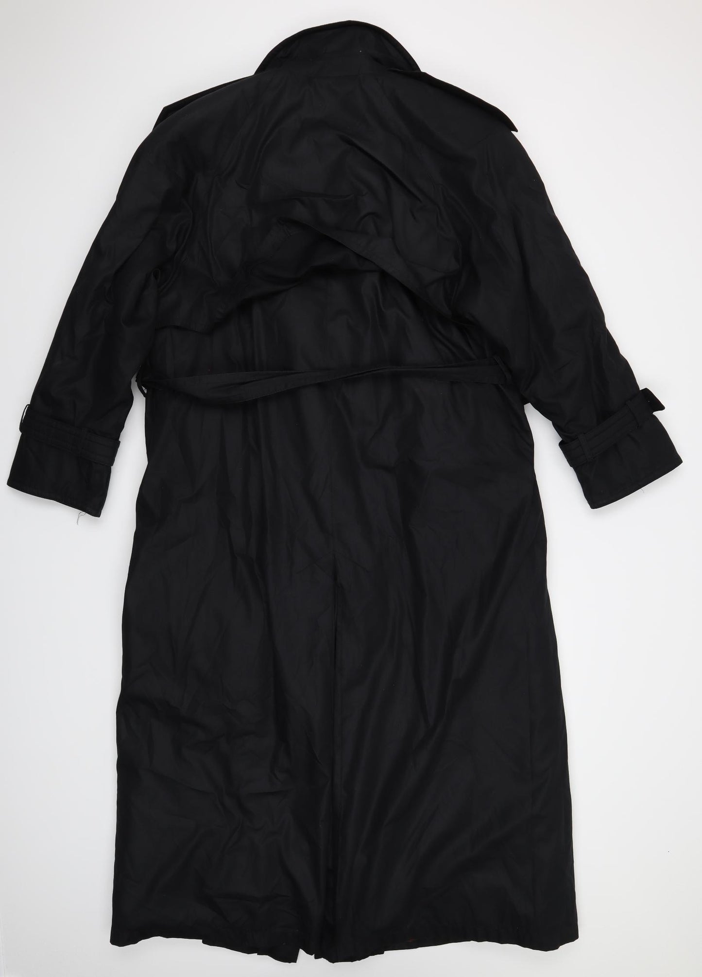Preworn Womens Black   Trench Coat Coat Size 10
