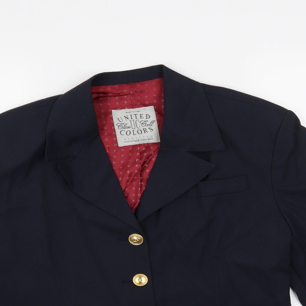 United Colours  Womens Blue   Jacket Blazer Size 14
