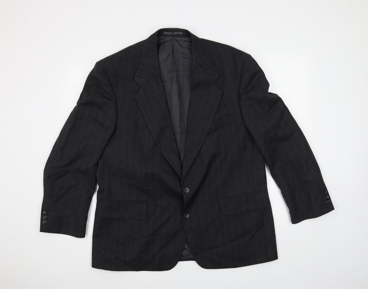 label Mens Grey Jacket Suit Jacket Size XL
