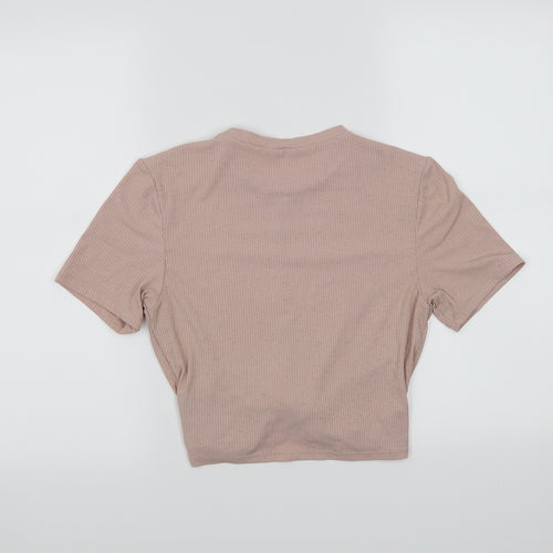 H&M Womens Pink   Cropped T-Shirt Size M