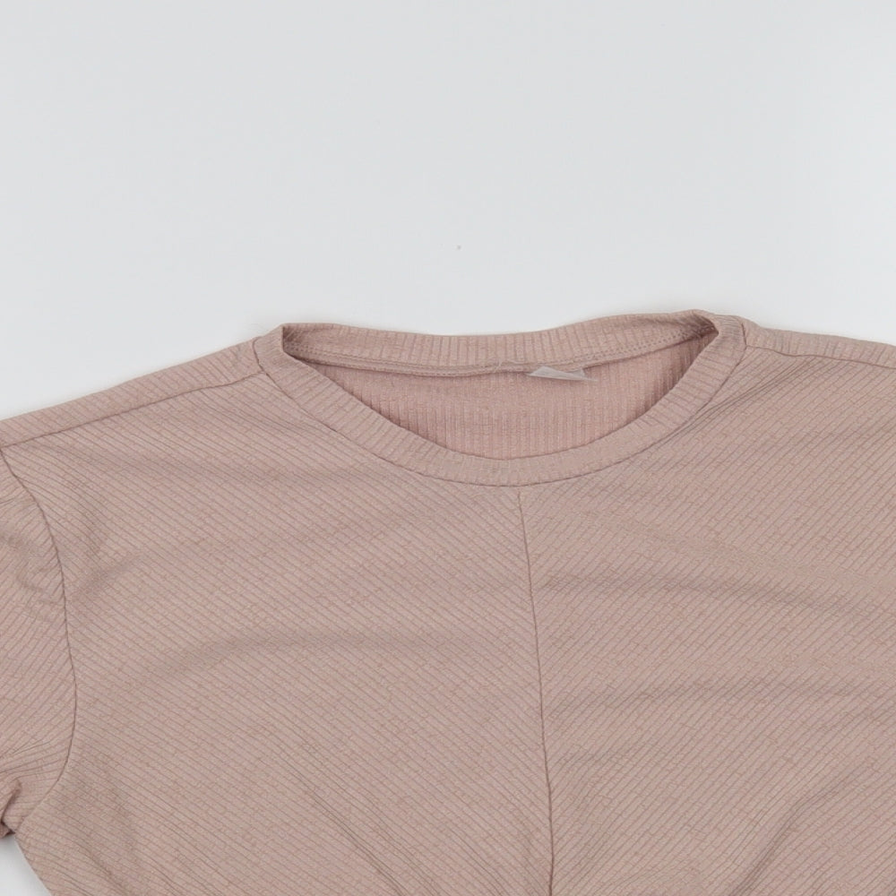H&M Womens Pink   Cropped T-Shirt Size M