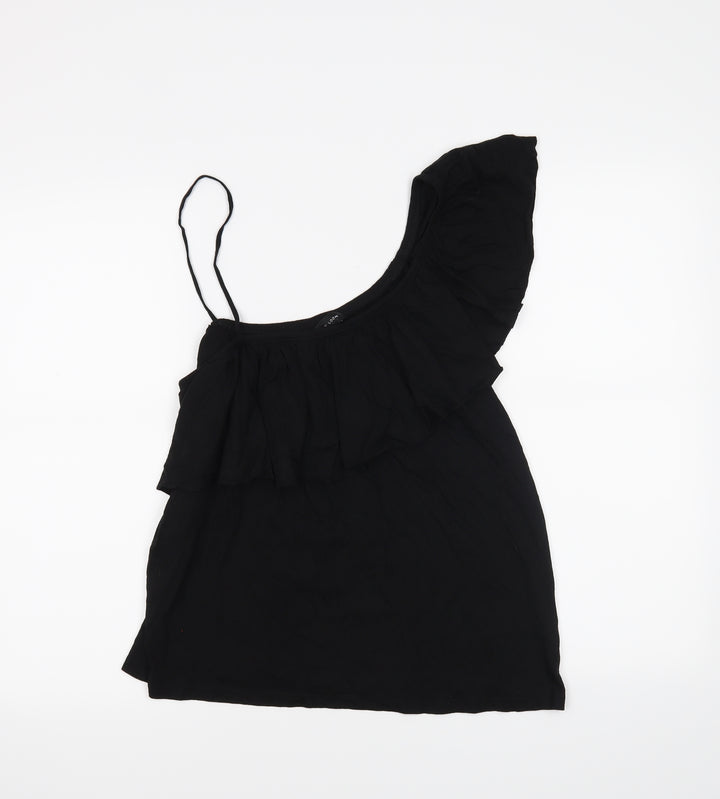 New Look Womens Black Basic T-Shirt Size 14