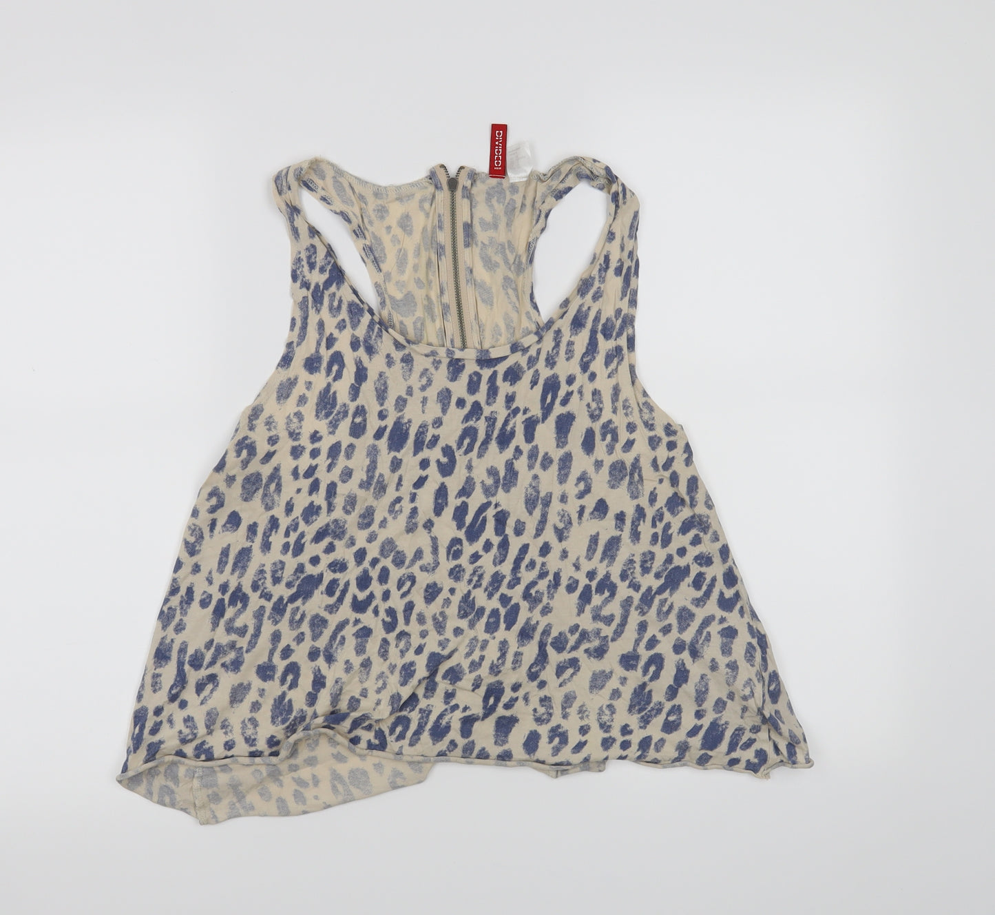 H&M Womens Blue Animal Print  Cropped Tank Size 12